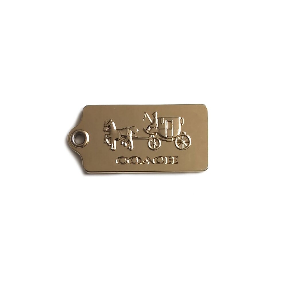 COACH Hangtag Gold Metal Horse and Carriage Bag Charm